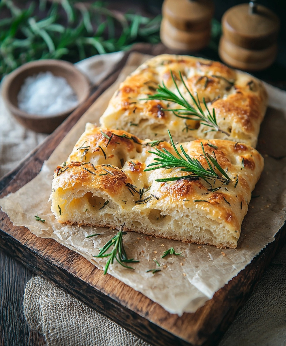Focaccia italienne romarin