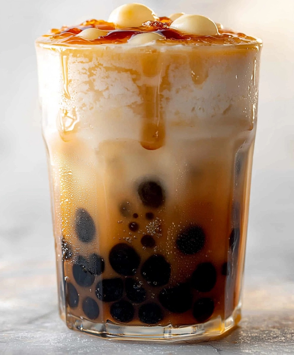 Thé aux perles au sucre brun