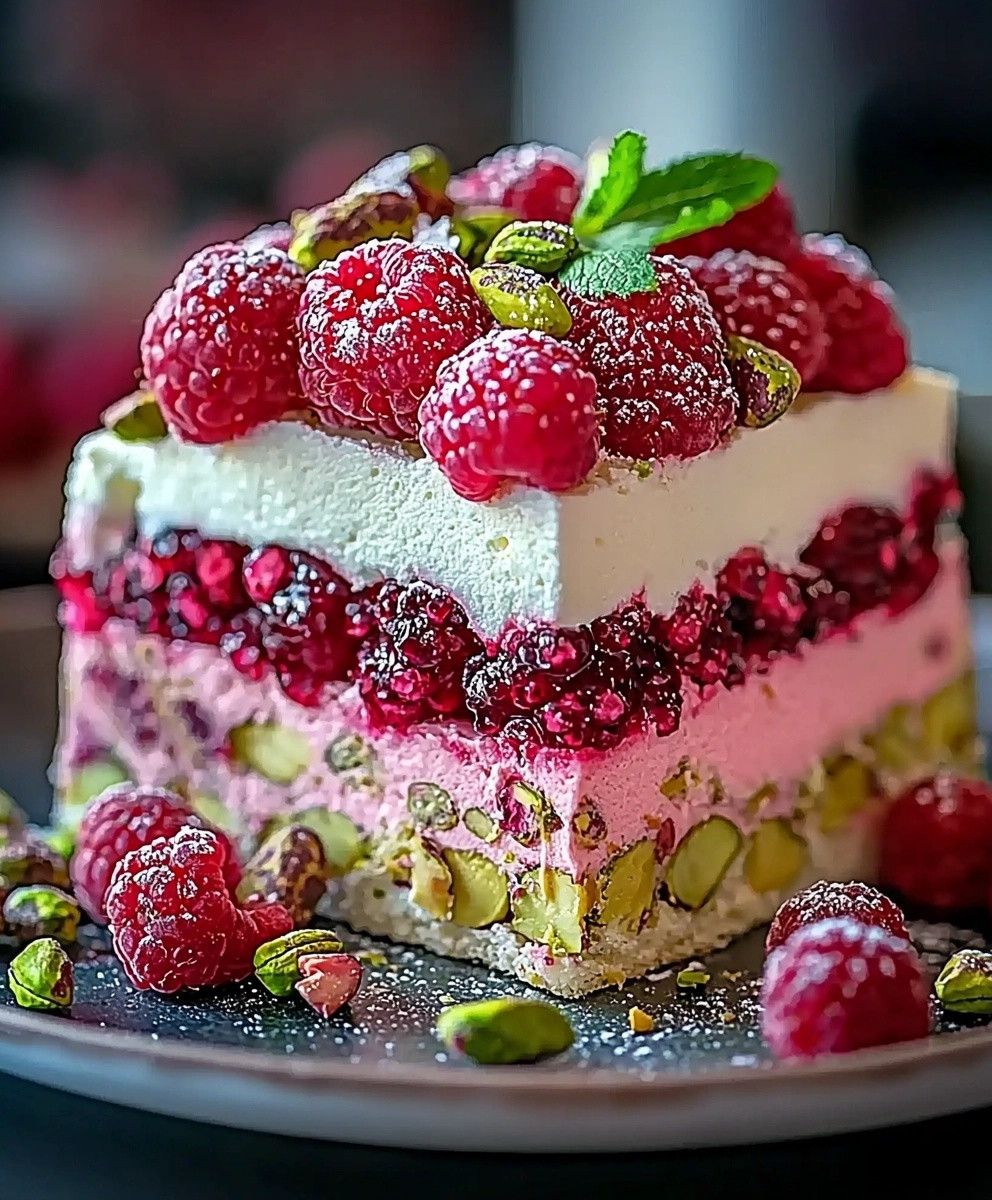 Gâteau Pistache Framboise
