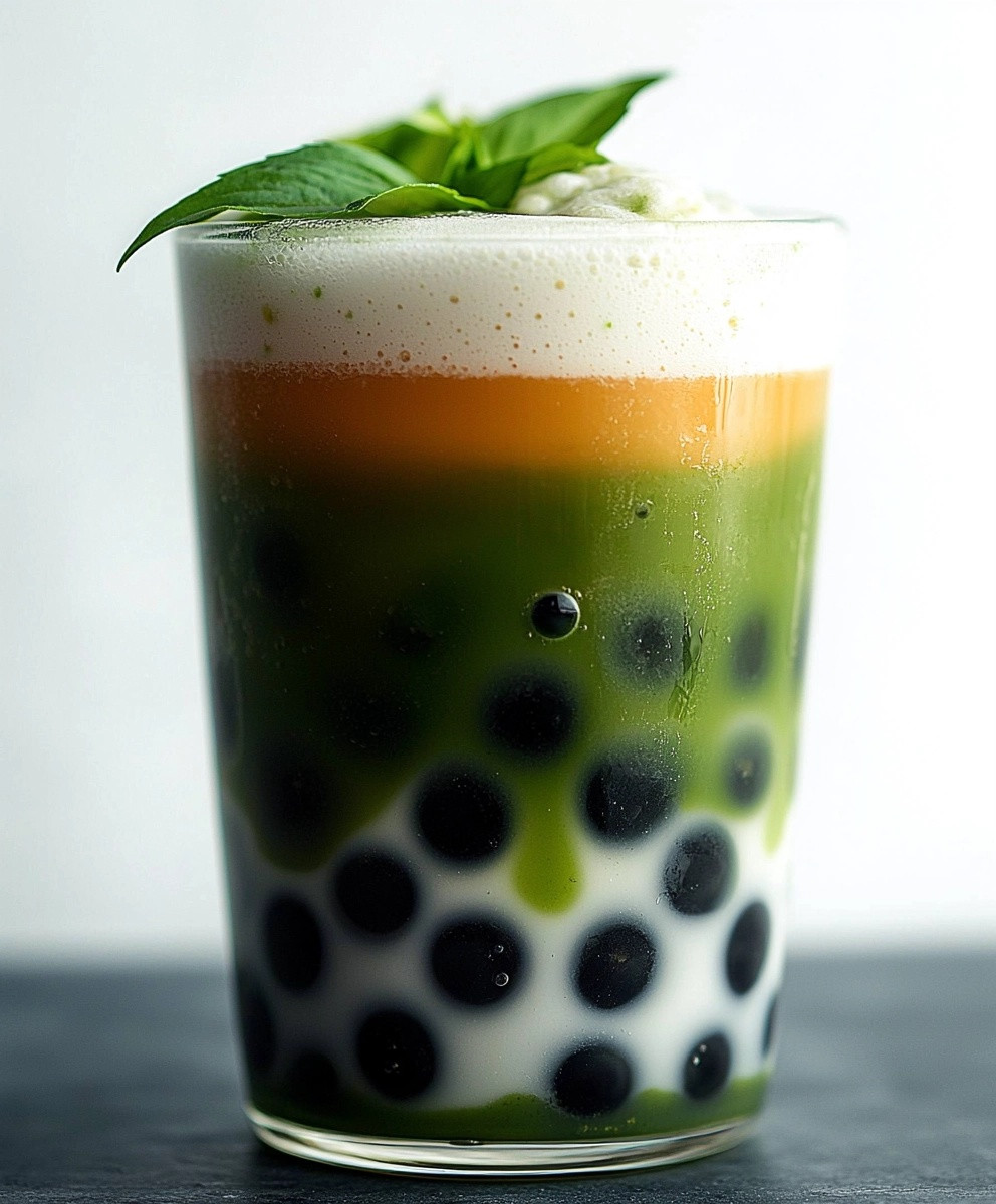 Thé aux perles matcha