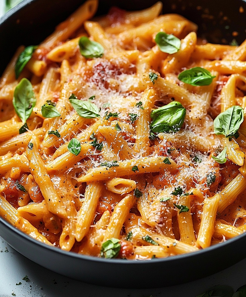 Pâtes crémeuses tomates