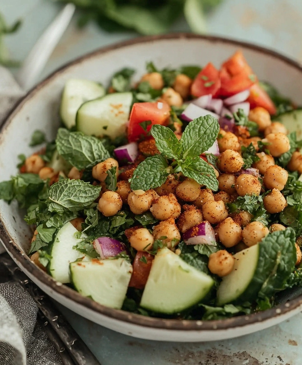 Pois chiches cumin menthe