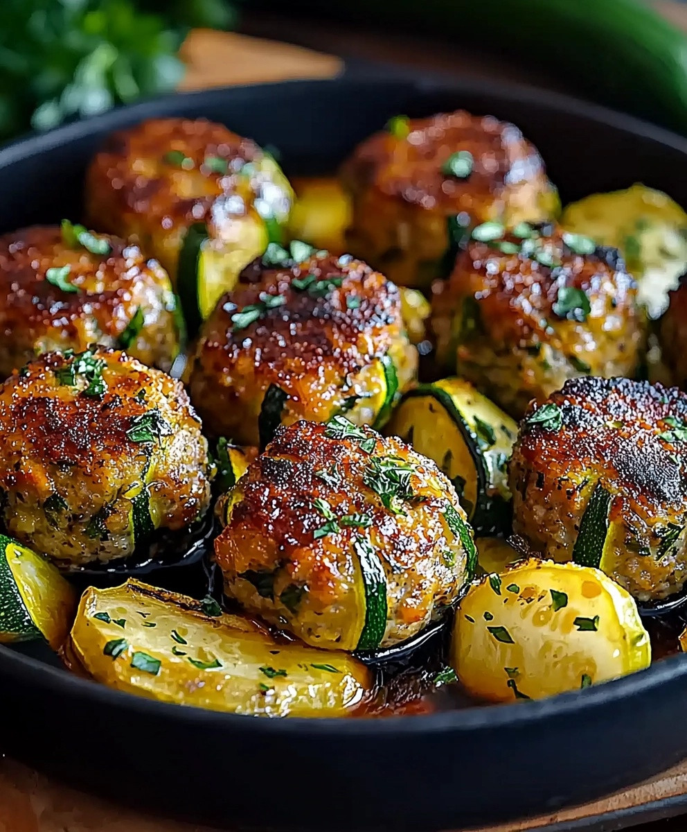 Boulettes de courgettes au four