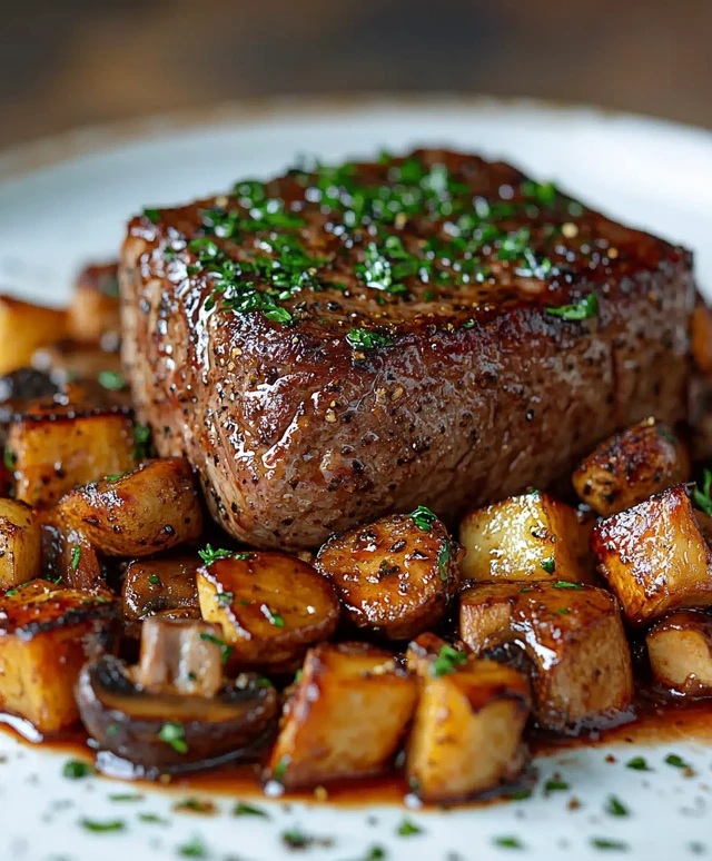 Filet de buf rôti champignons