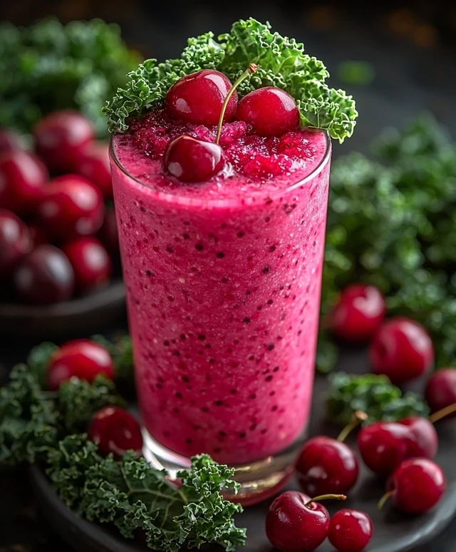 Boisson anti-inflammatoire cerise betterave chou frisé