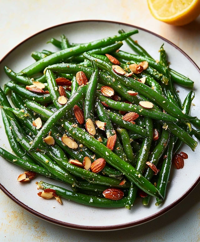 Haricots verts amandes