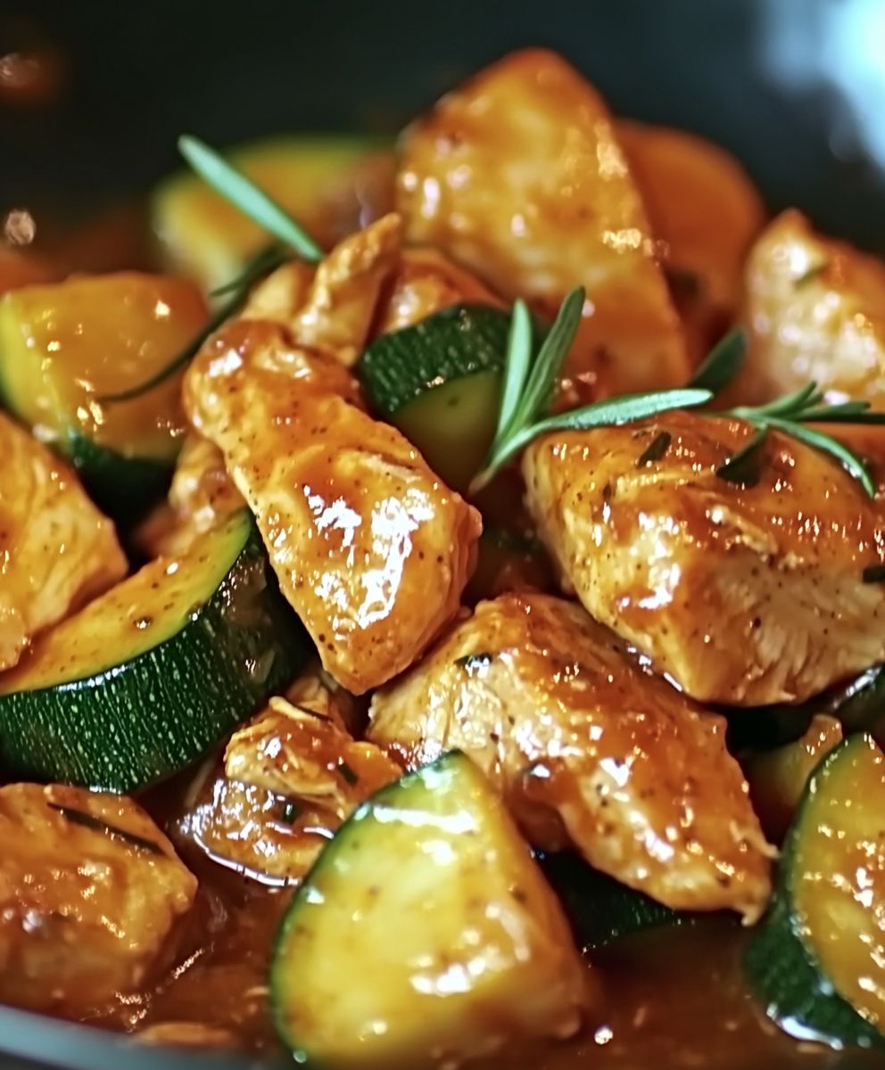 Sauté de poulet courgettes