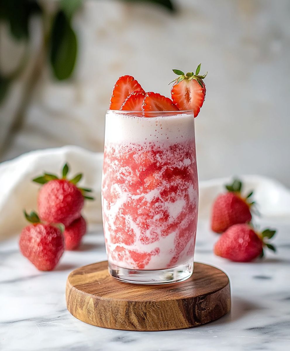 lait de fraise coréen maison