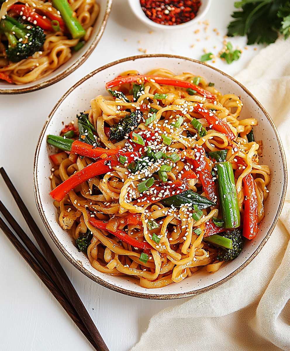 Nouilles sautées aux légumes