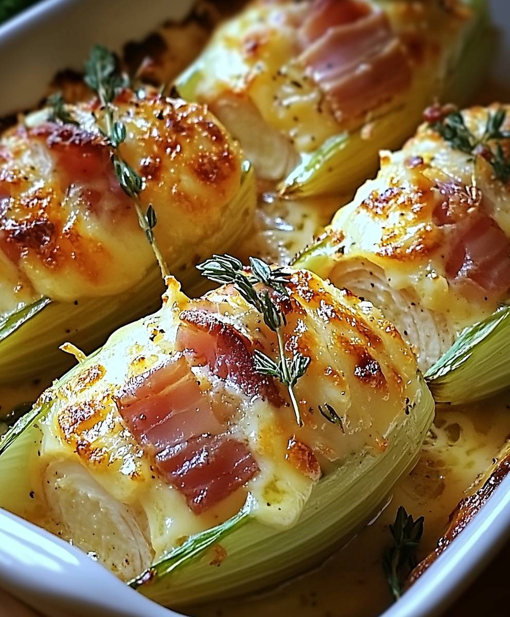 Endives jambon fromage gratinées