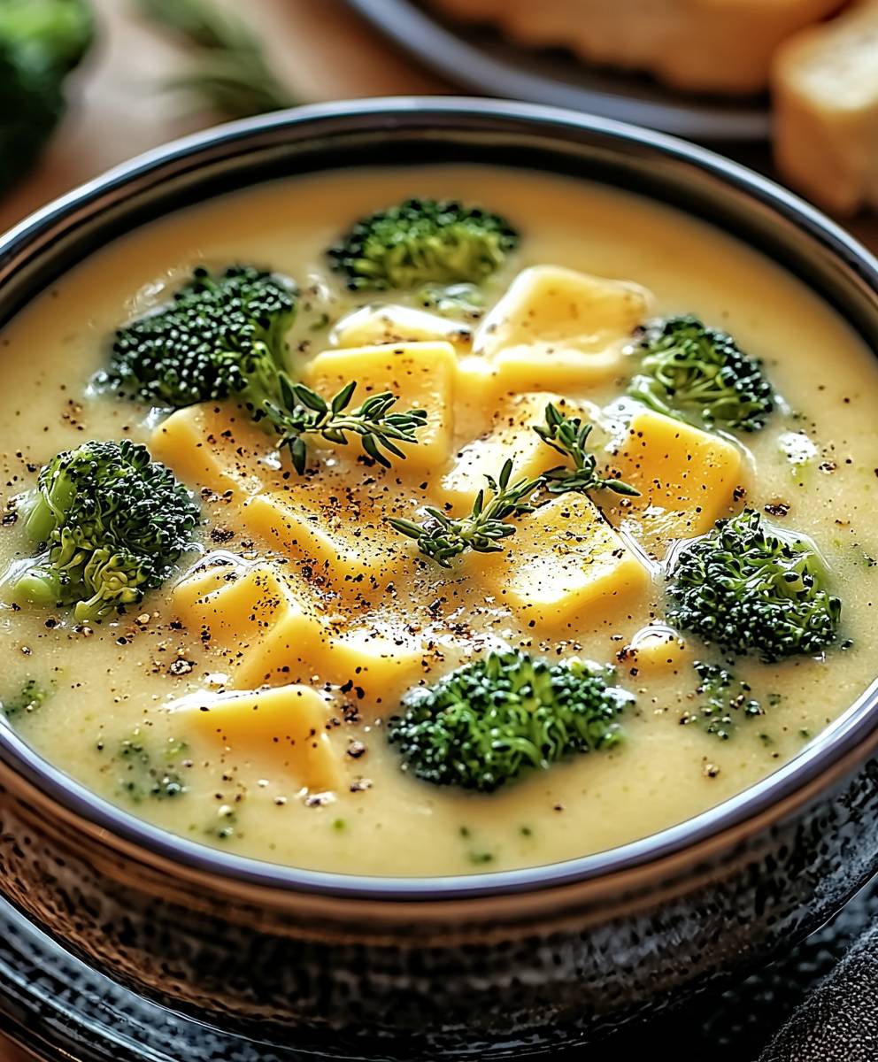 Soupe brocoli fromage