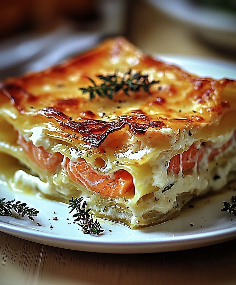 Lasagnes saumon poireaux chèvre