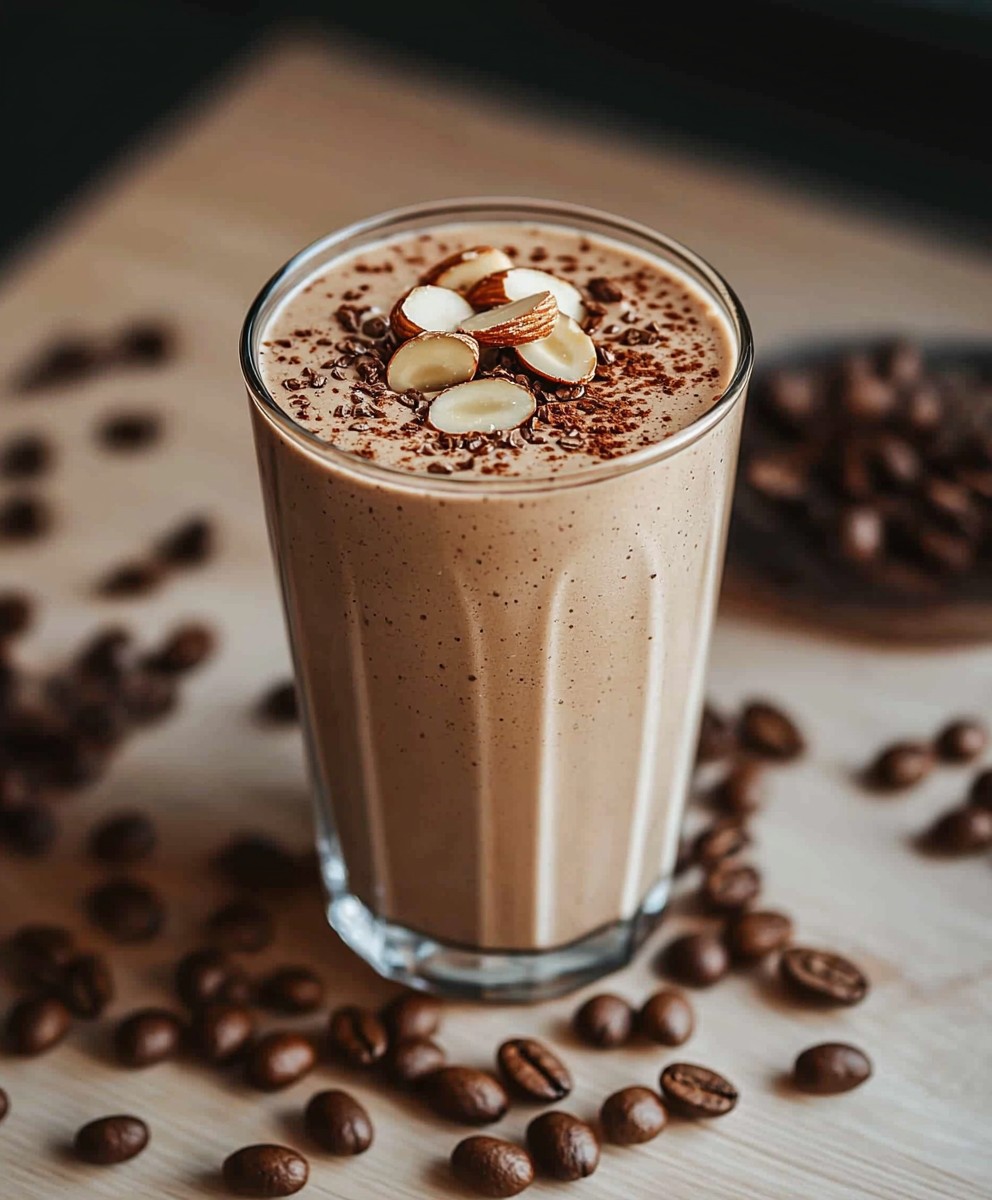 Smoothie protéiné amande café