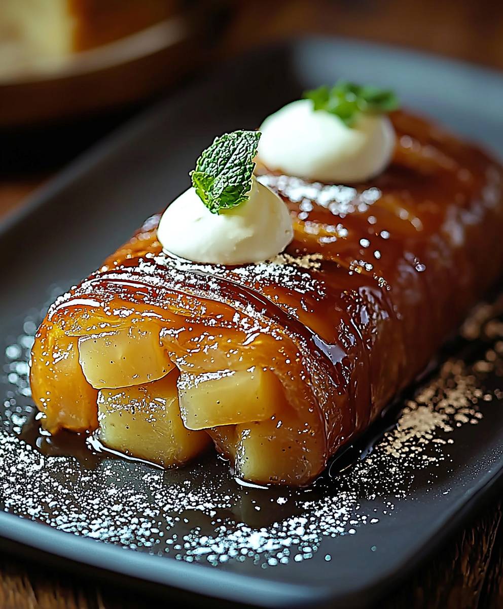 Bûche Tatin caramélisée