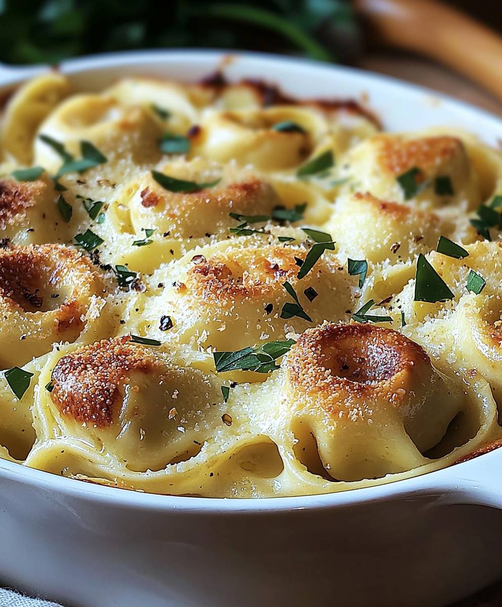 Gratin tortellini artichauts