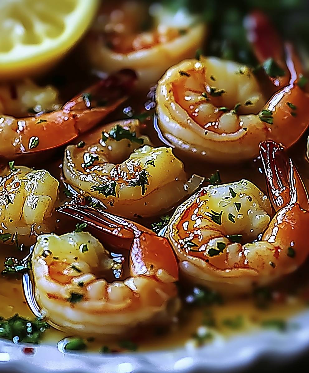 Gambas beurre ail fondant