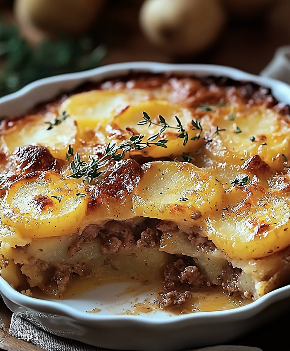 Gratin pommes de terre viande hachée