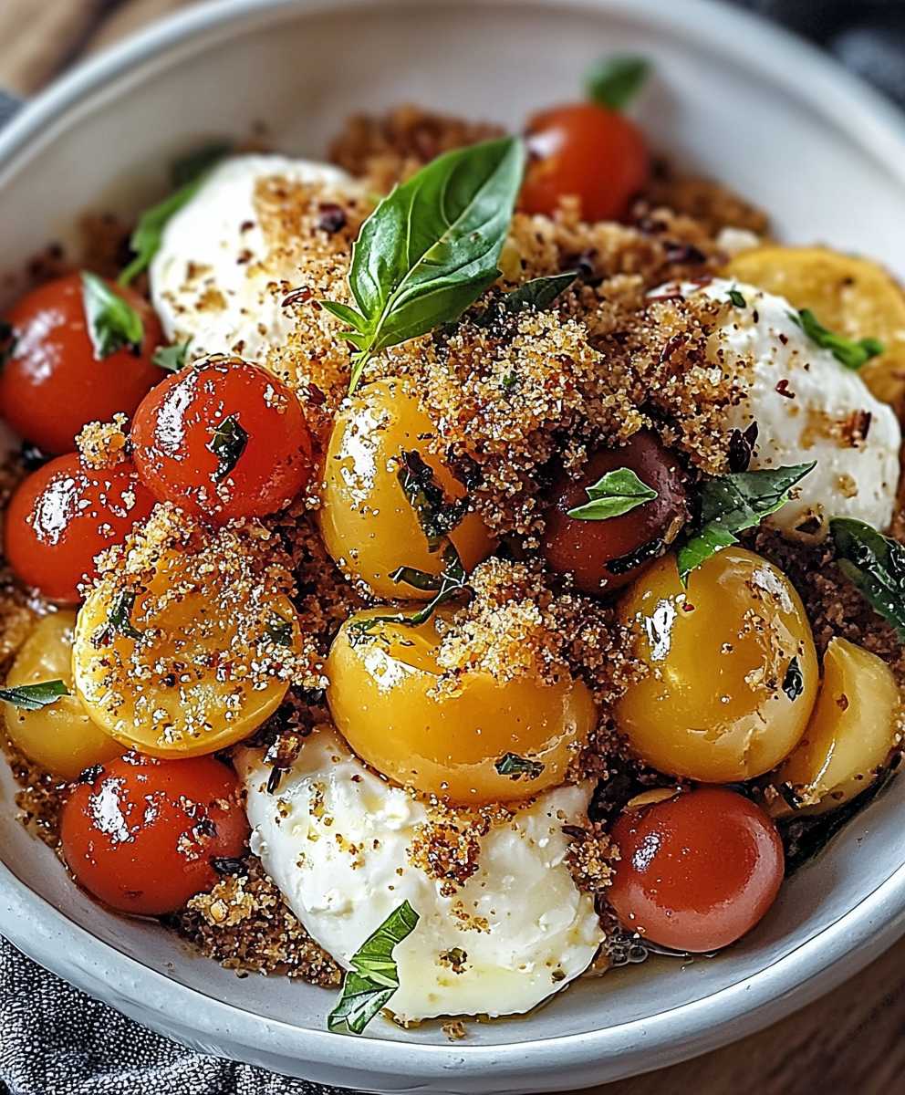 Crumble légumes burrata crémeuse