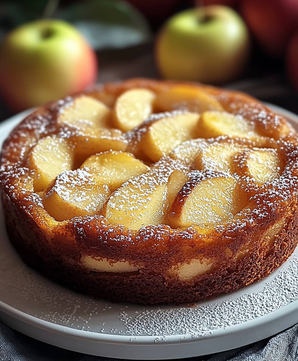 Gateau moelleux pommes amandes