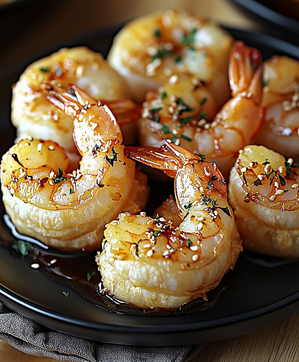 Feuilletés aux crevettes croustillants