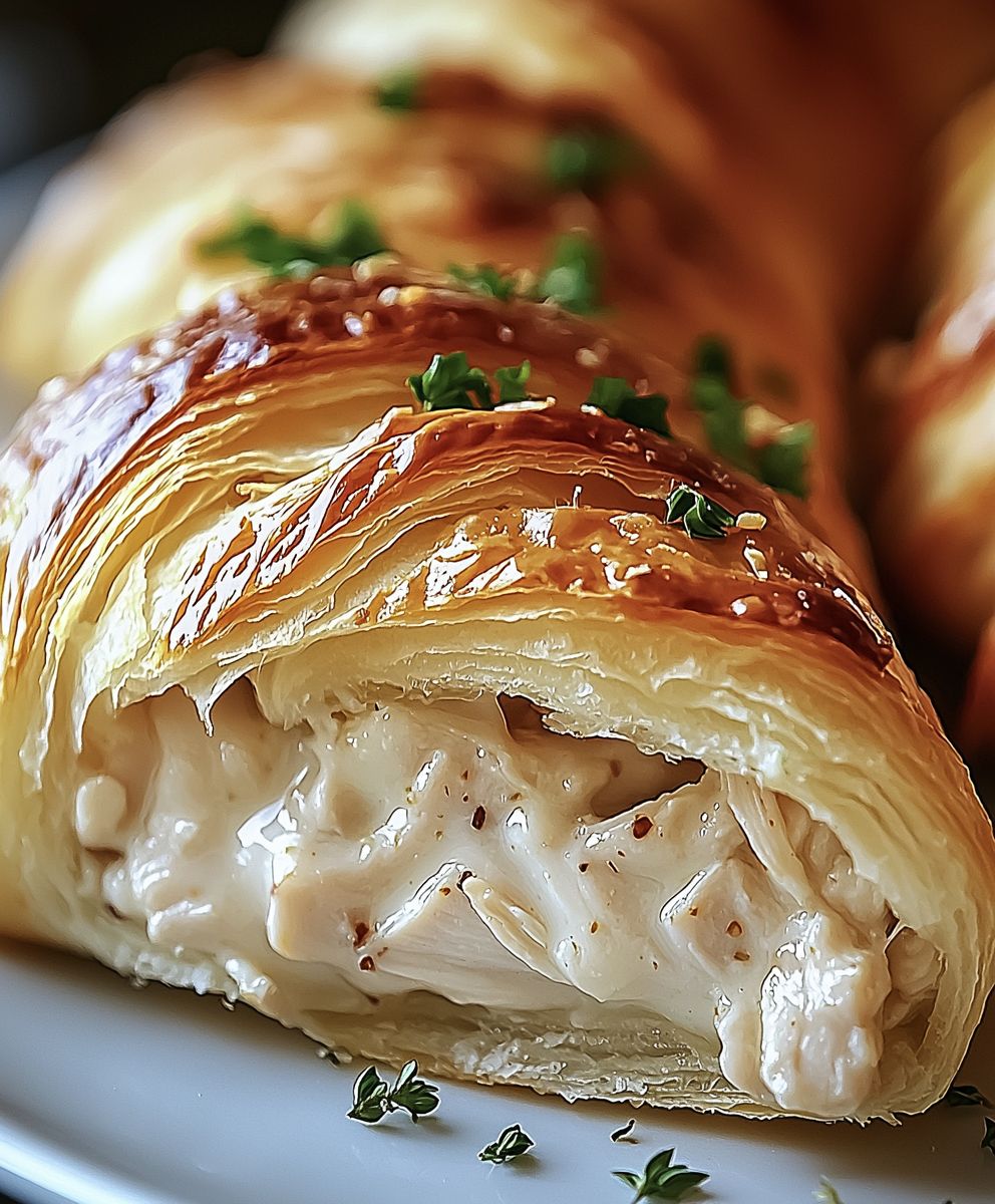Croissants farcis au poulet
