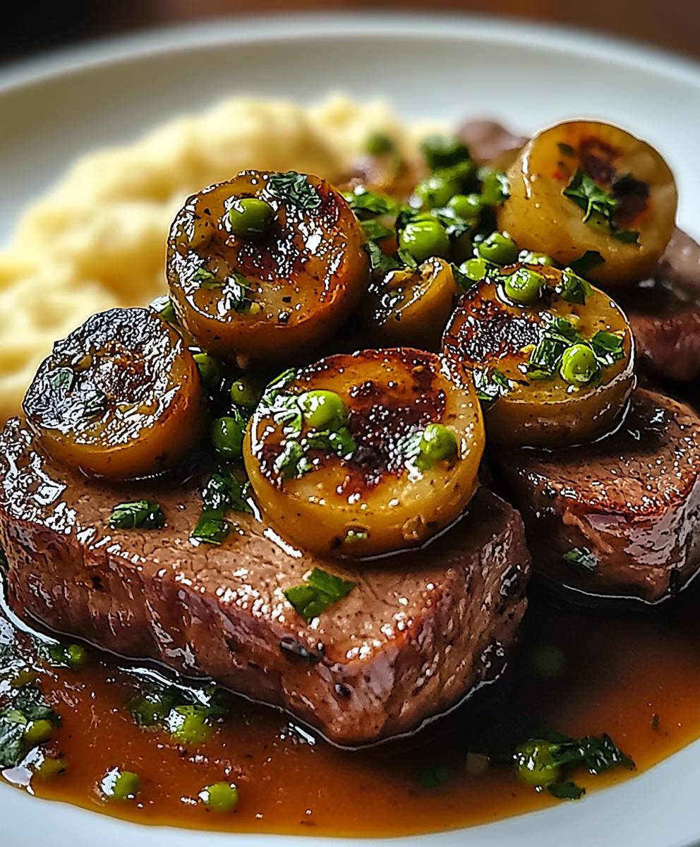 Langue de boeuf sauce piquante