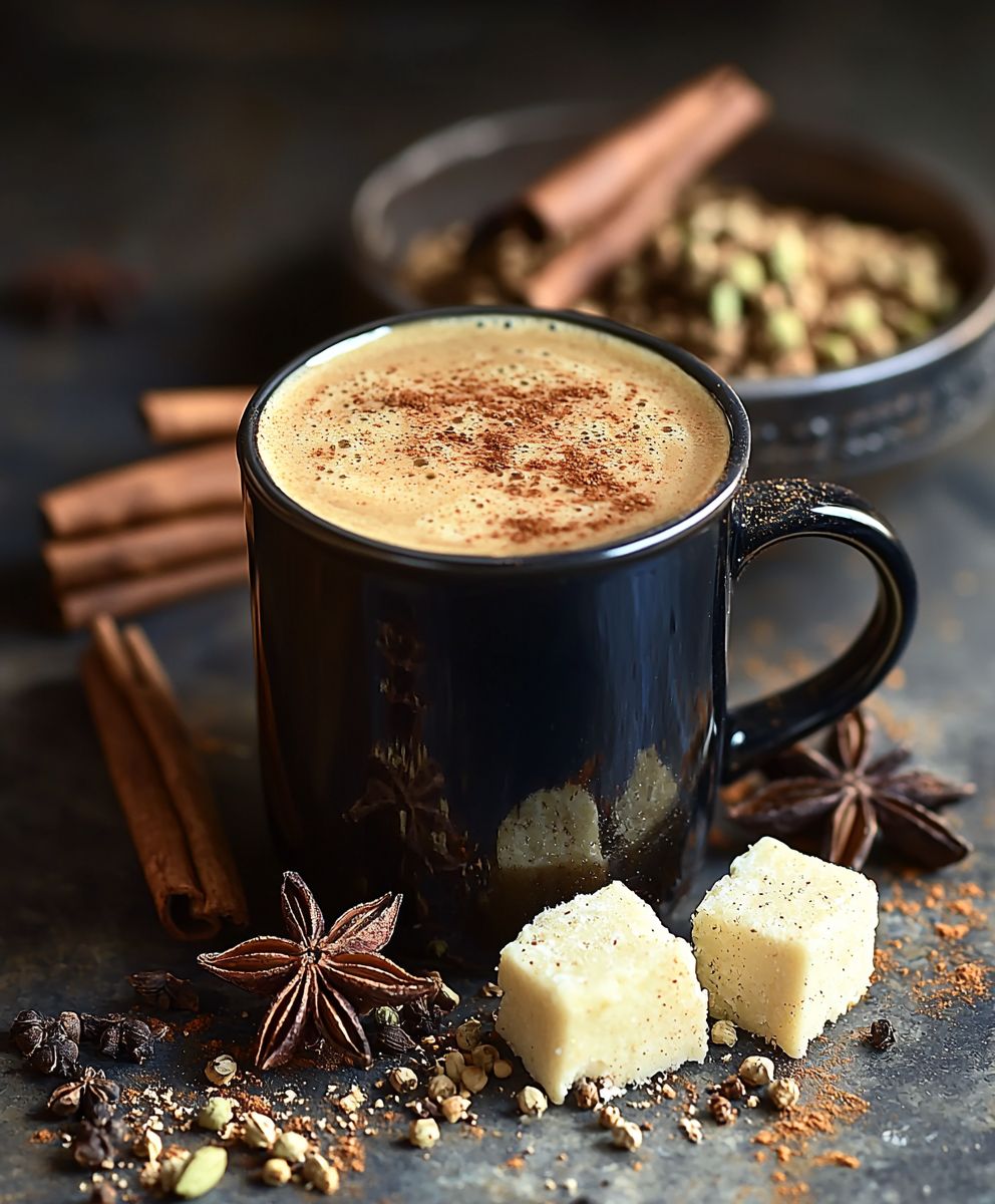 Thé indien épicé au lait