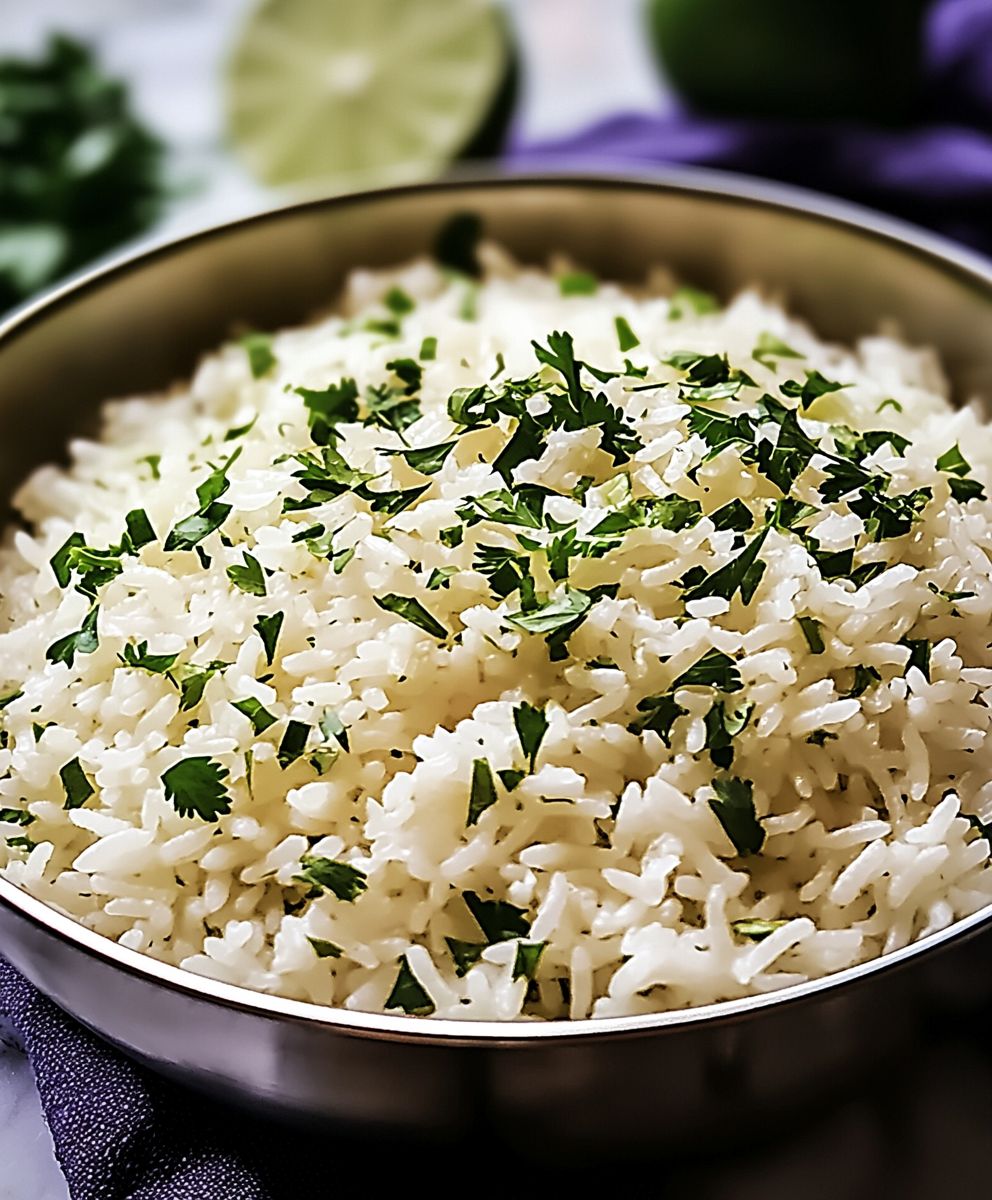 Riz coriandre citron vert