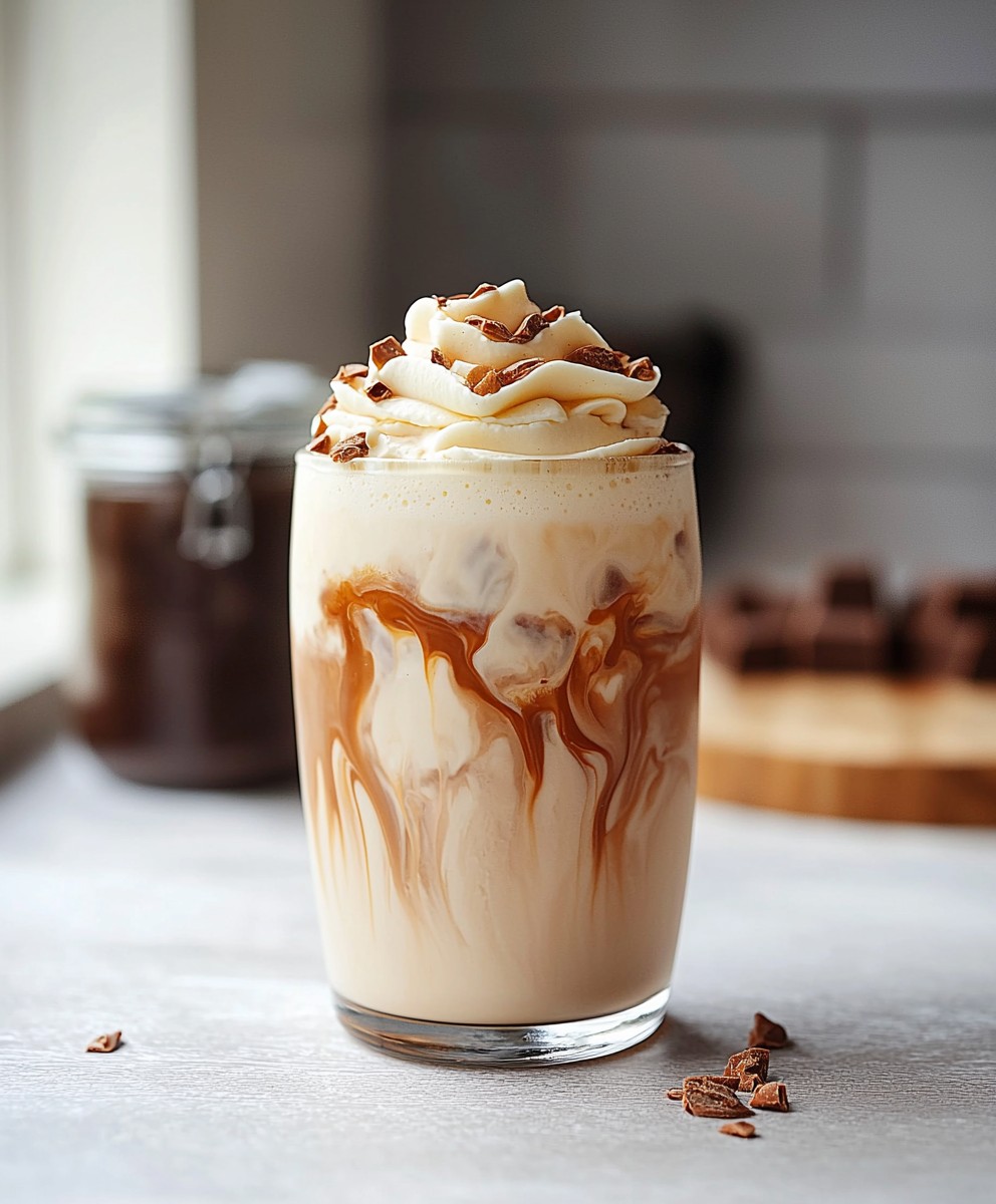 Café au chocolat blanc surgelé