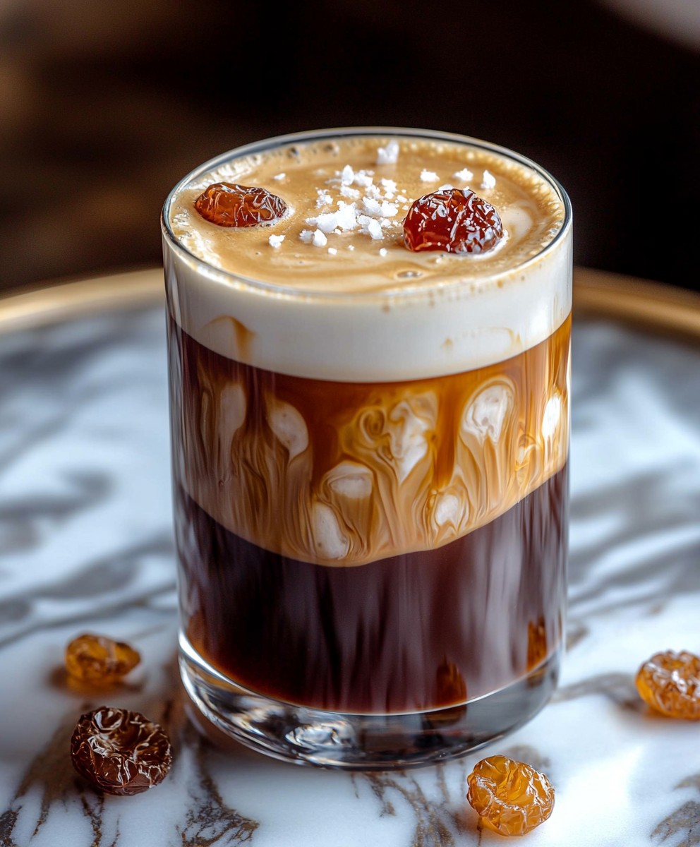 Café infusé froid caramel salé