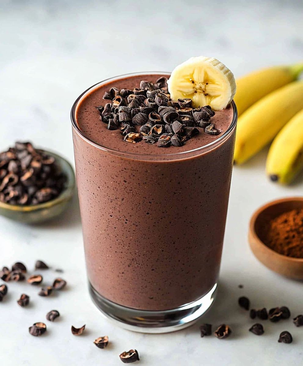 Smoothie banane cacao