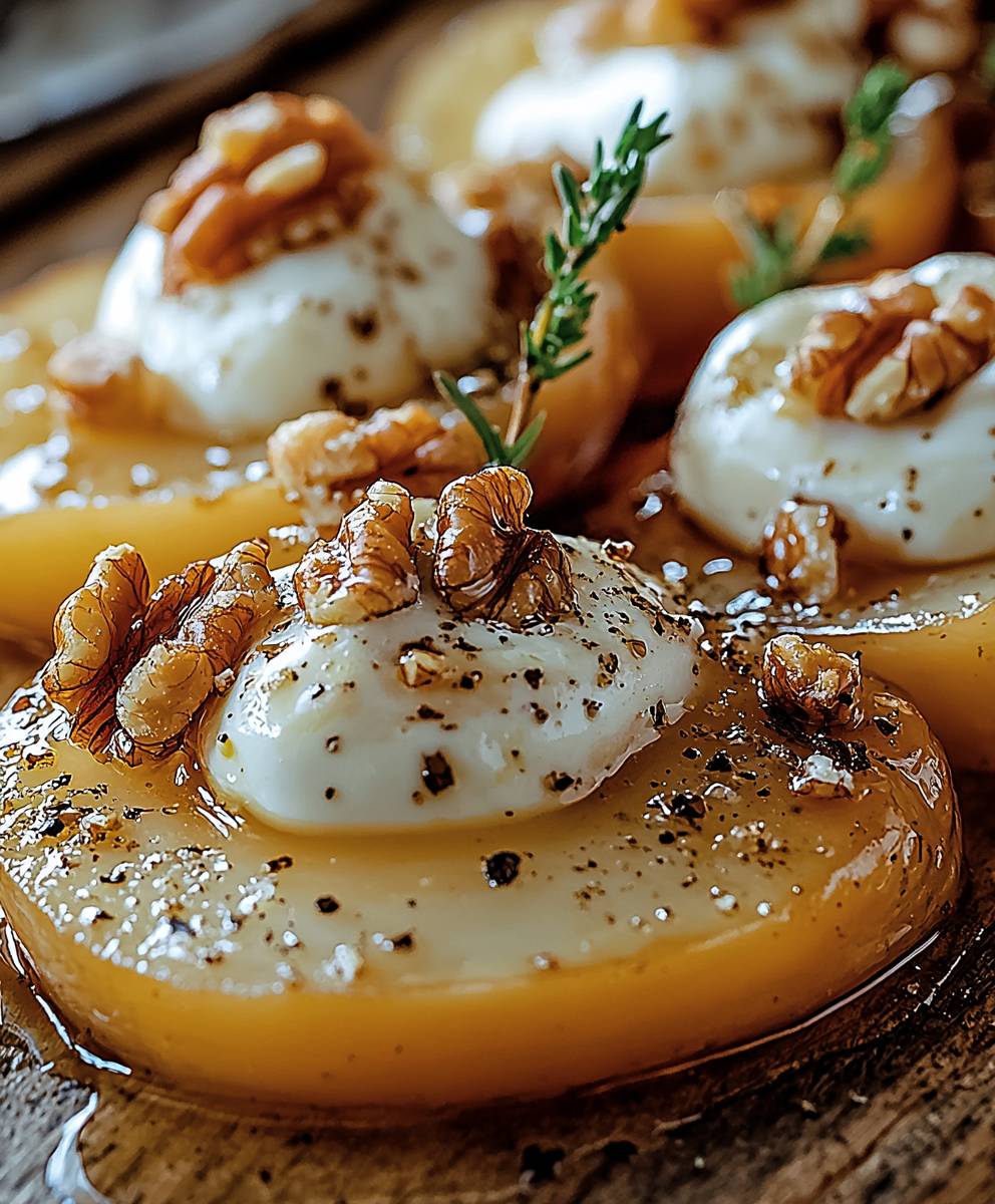 Endives poires caramélisées Roquefort noix