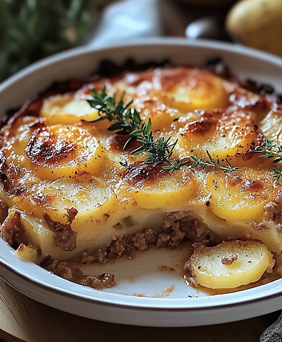 Gratin pommes de terre viande hachée