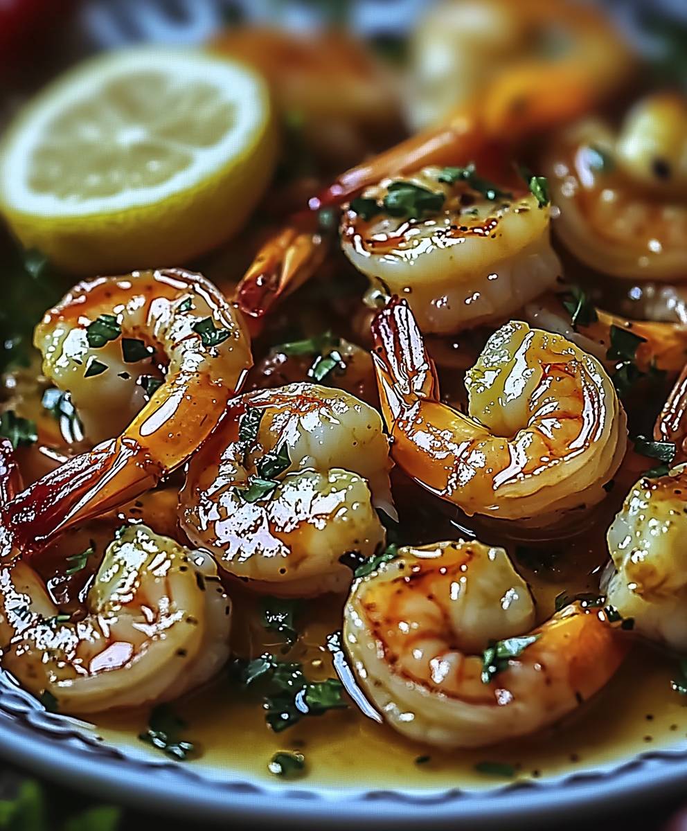 Gambas beurre ail fondant