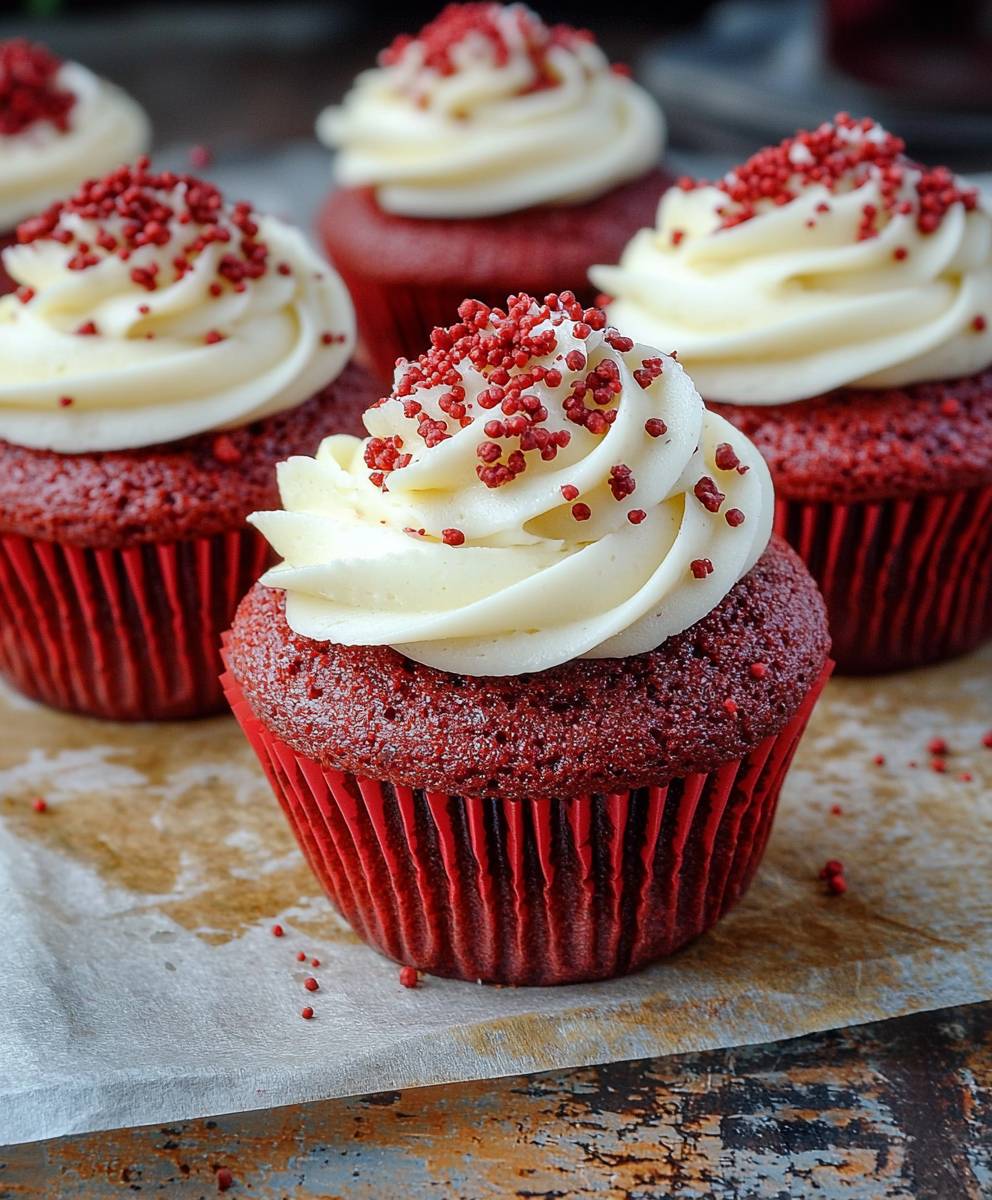 Cupcakes velours rouge