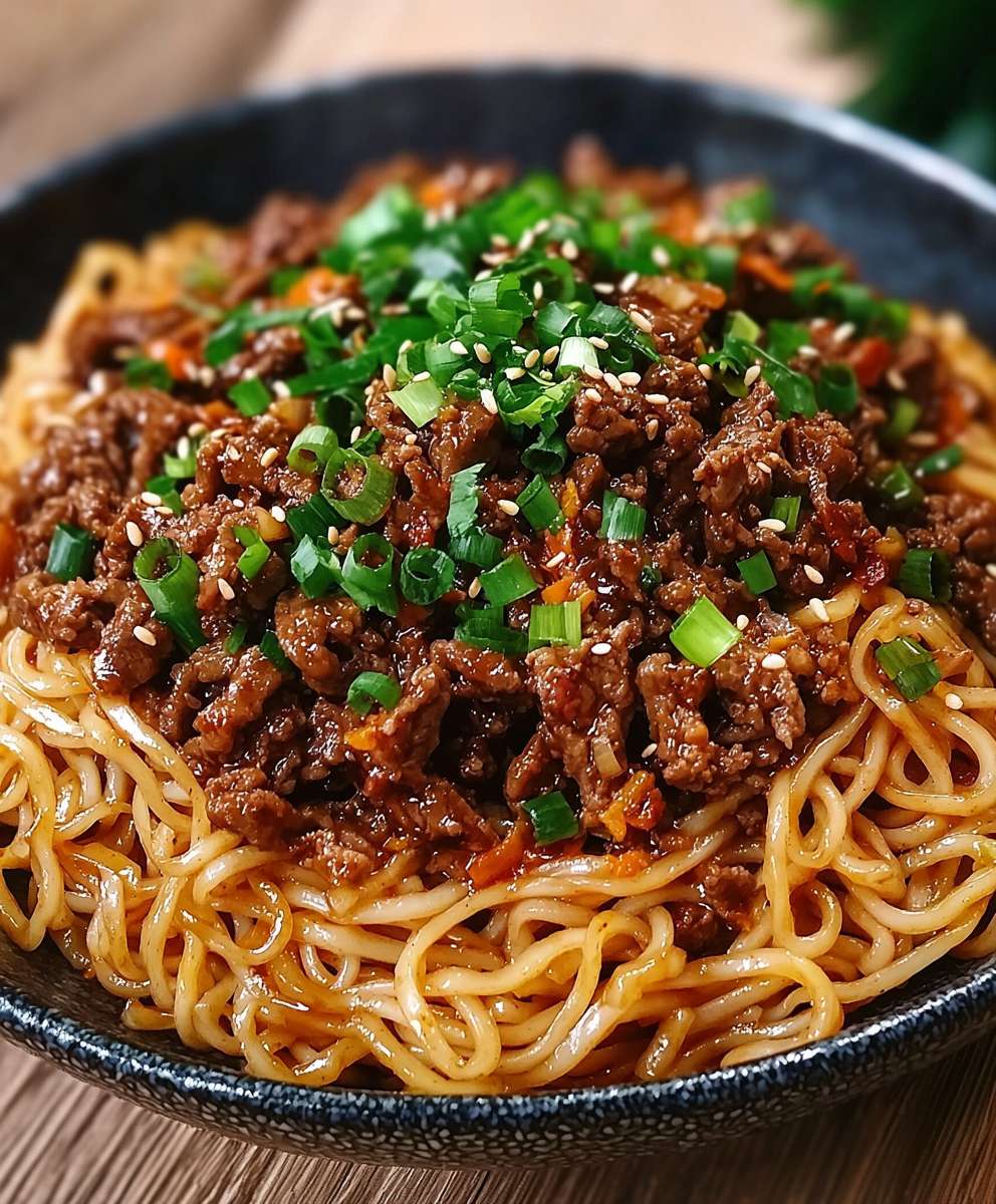 Nouilles sautées buf épicé