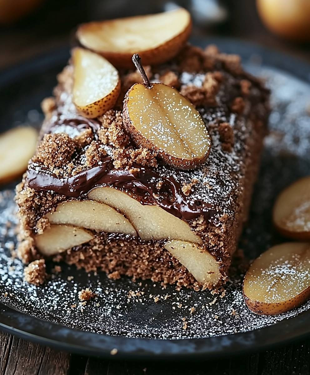 Gateau poires speculoos chocolat