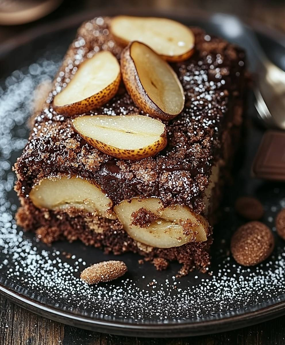 Gateau poires speculoos chocolat