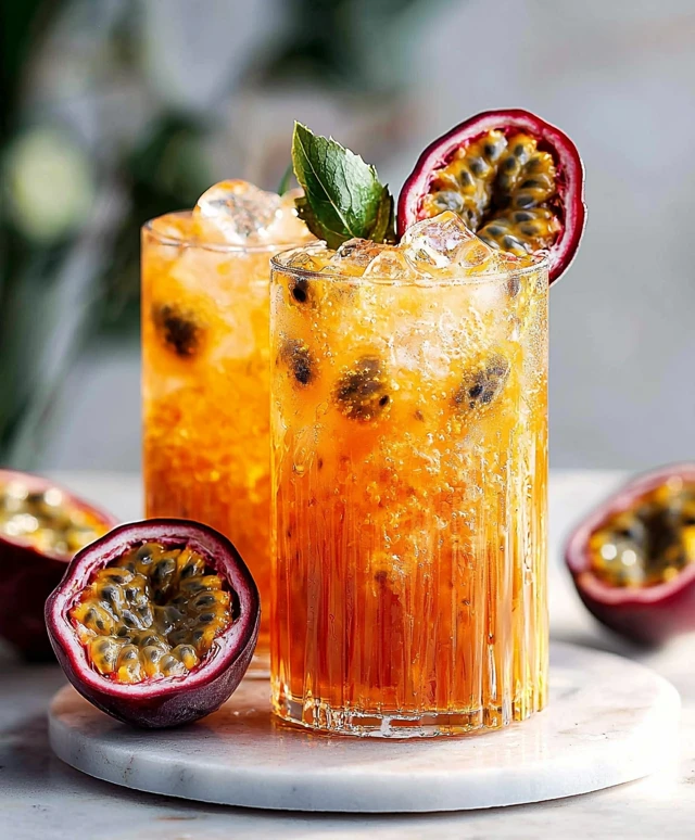 Thé glacé passion fruits