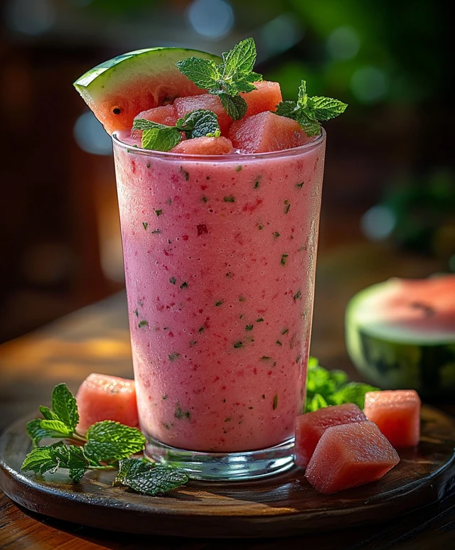 Smoothie crémeux pastèque