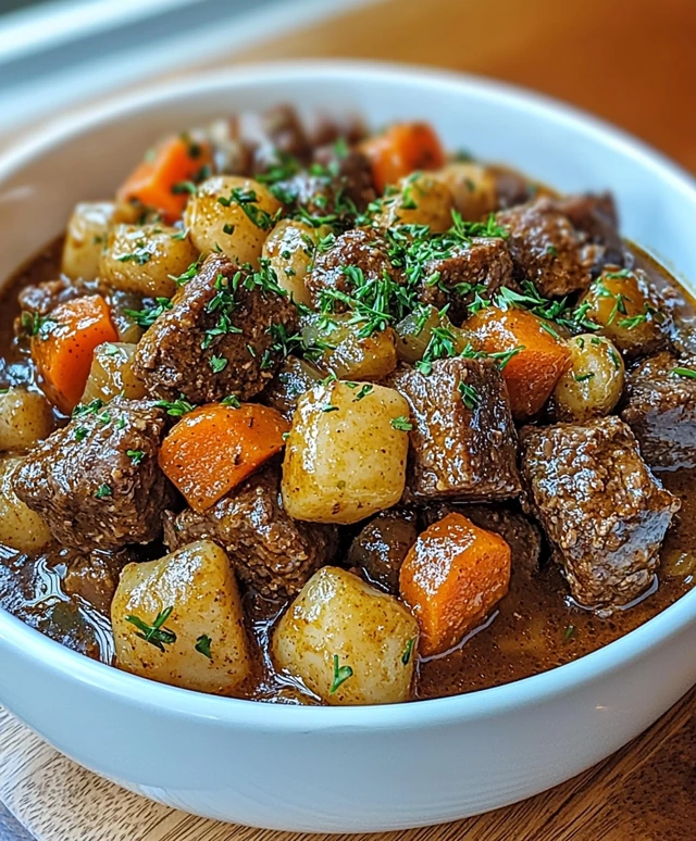 Ragoût de buf mijoteuse