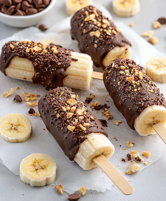 Bananes congelées chocolat