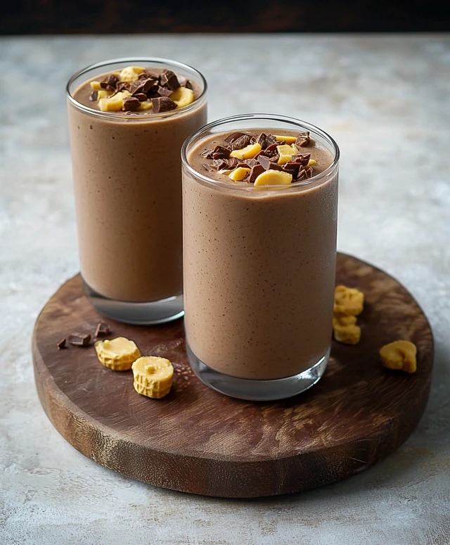 smoothie chocolat beurre de cacahuète