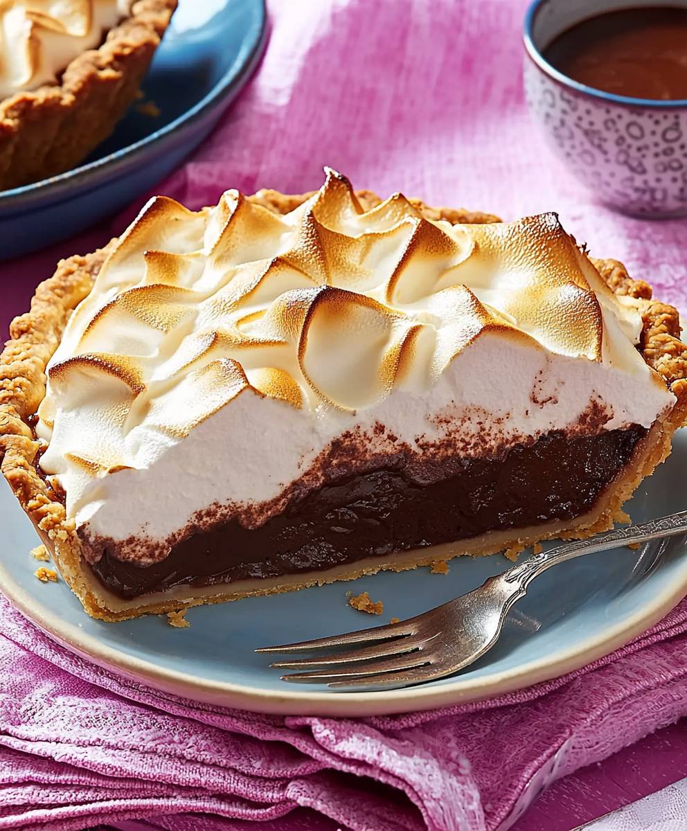 Tarte au chocolat meringuée