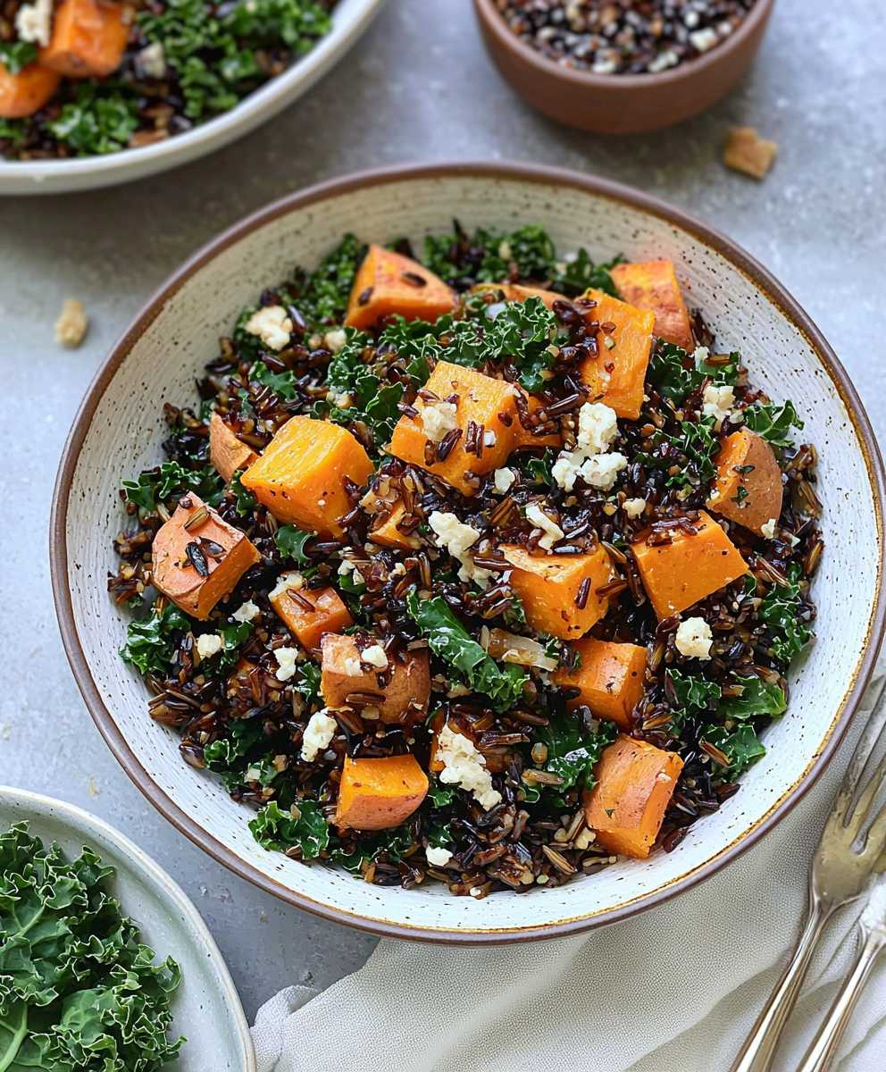 Salade de riz sauvage patate douce