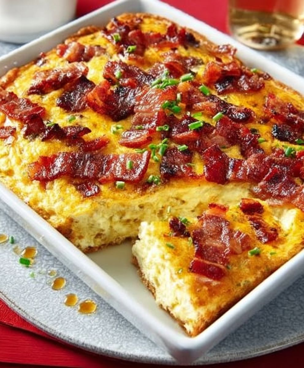 Gruau deux fromages bacon four