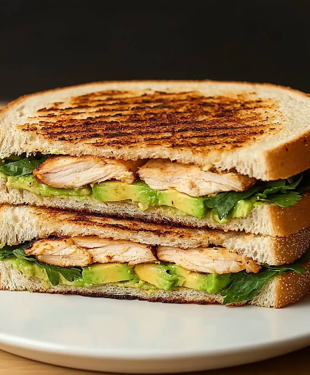 Toastie poulet grillé avocat