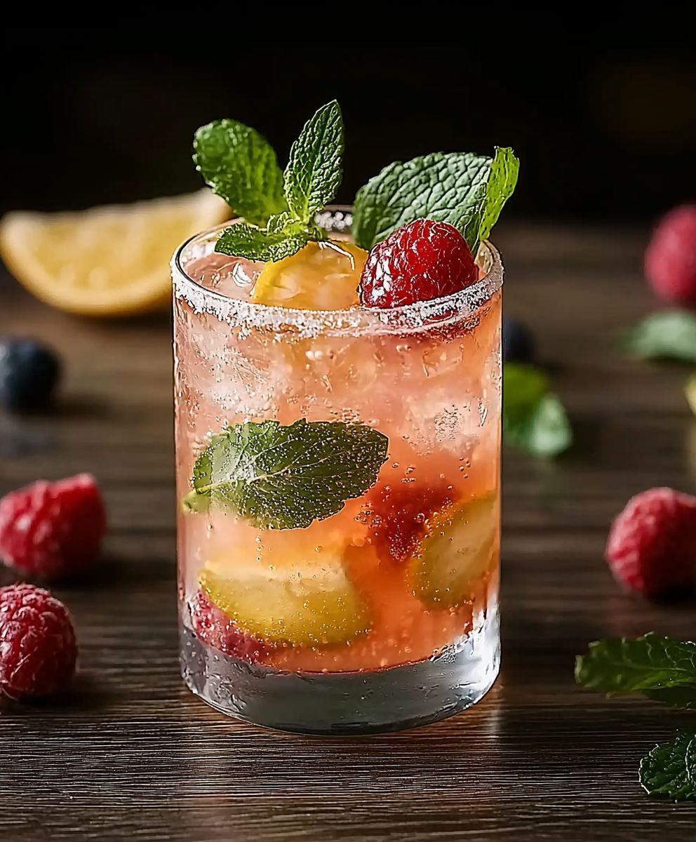 Mocktail rafraîchissant fruits de juin