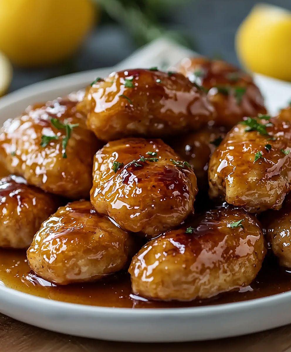 Poulet mielé glacé