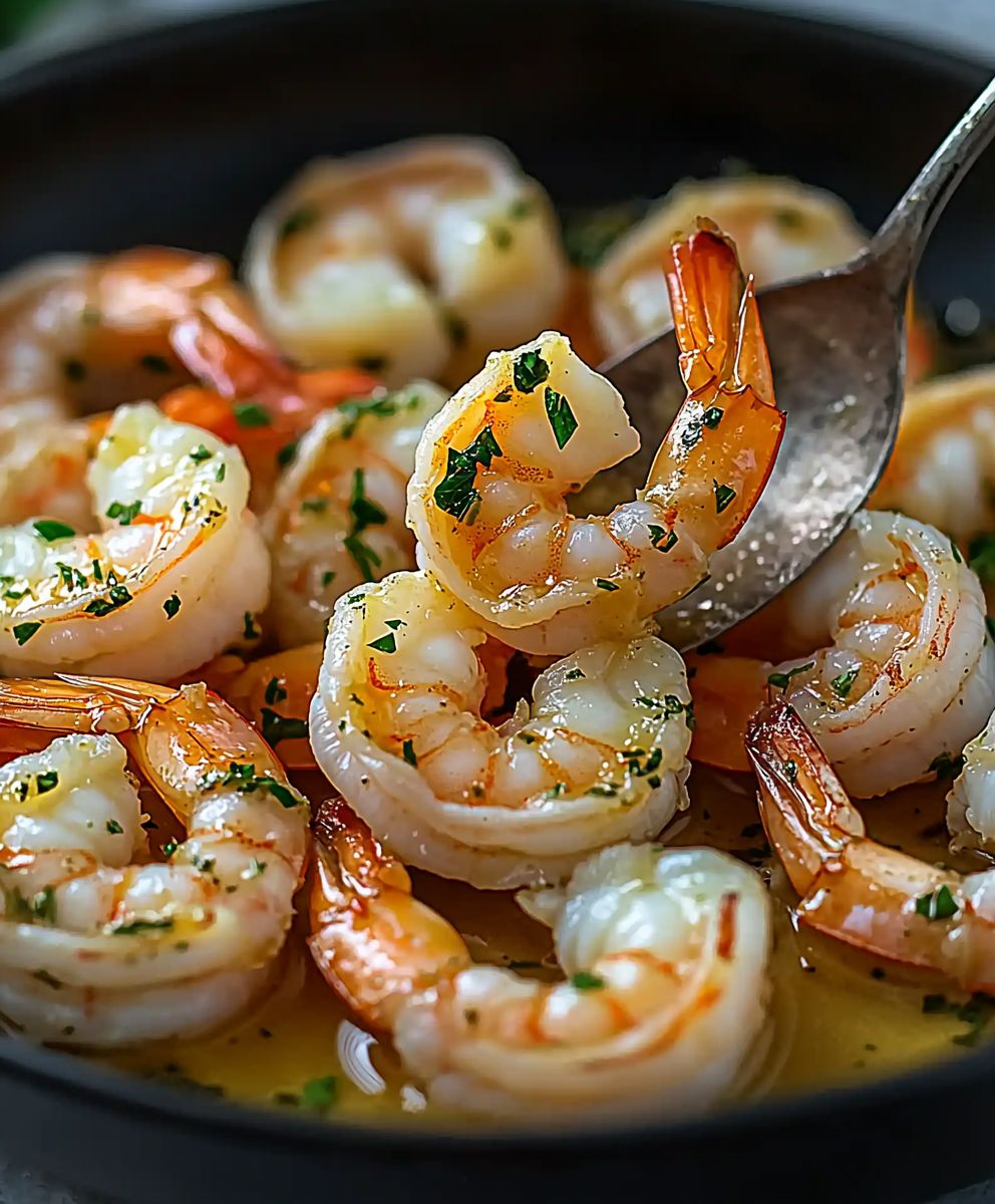 Crevettes au beurre à lail